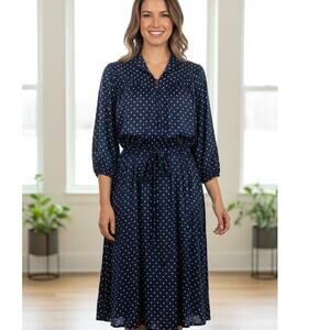 Vintage 60's Squire Dress Polka Dot Midi Dress